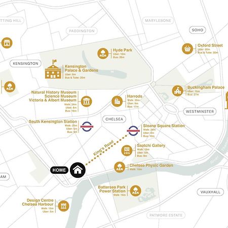 Kings Road Stylish Apartment In Chelsea Лондон Экстерьер фото